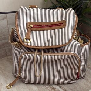 Skip Hop Grand Central Stripe Diaper Bag/Backpack